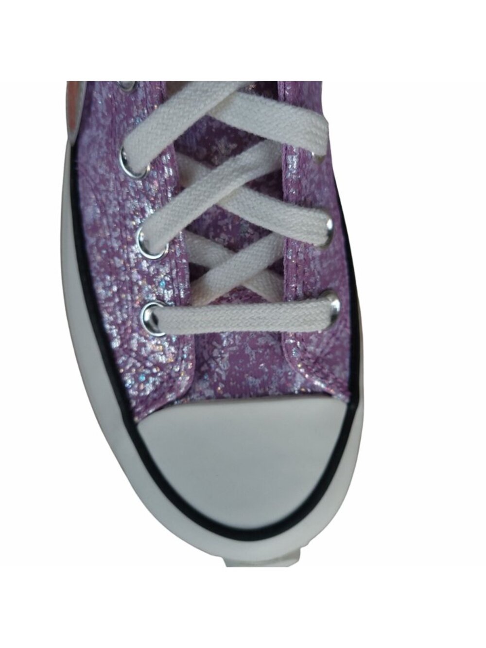 ⭐Converse Run Star Hike Hi Glitter Size 7.5 Women Shoes Sneakers Purple A10096C - Picture 10 of 10